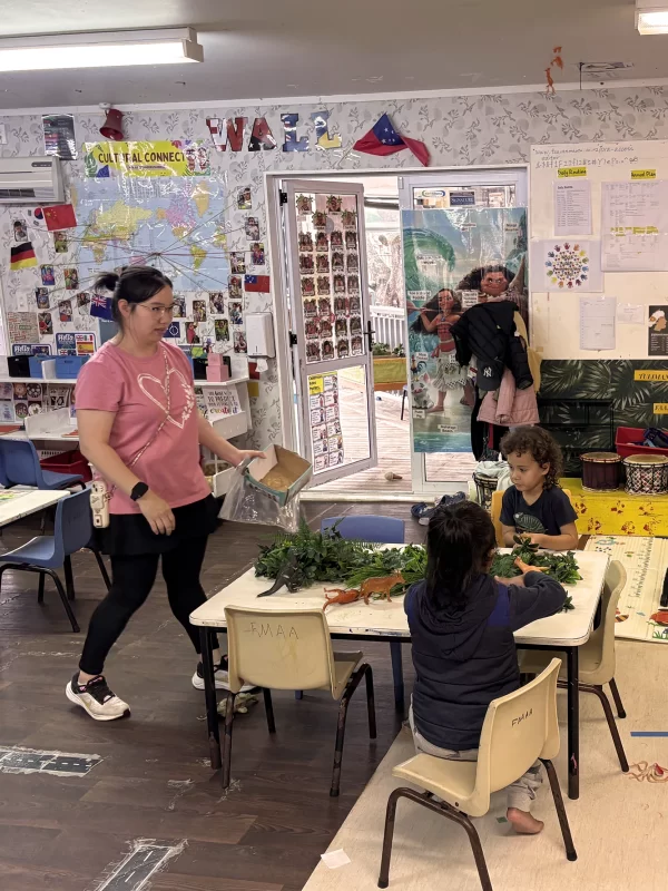 teacher and kids